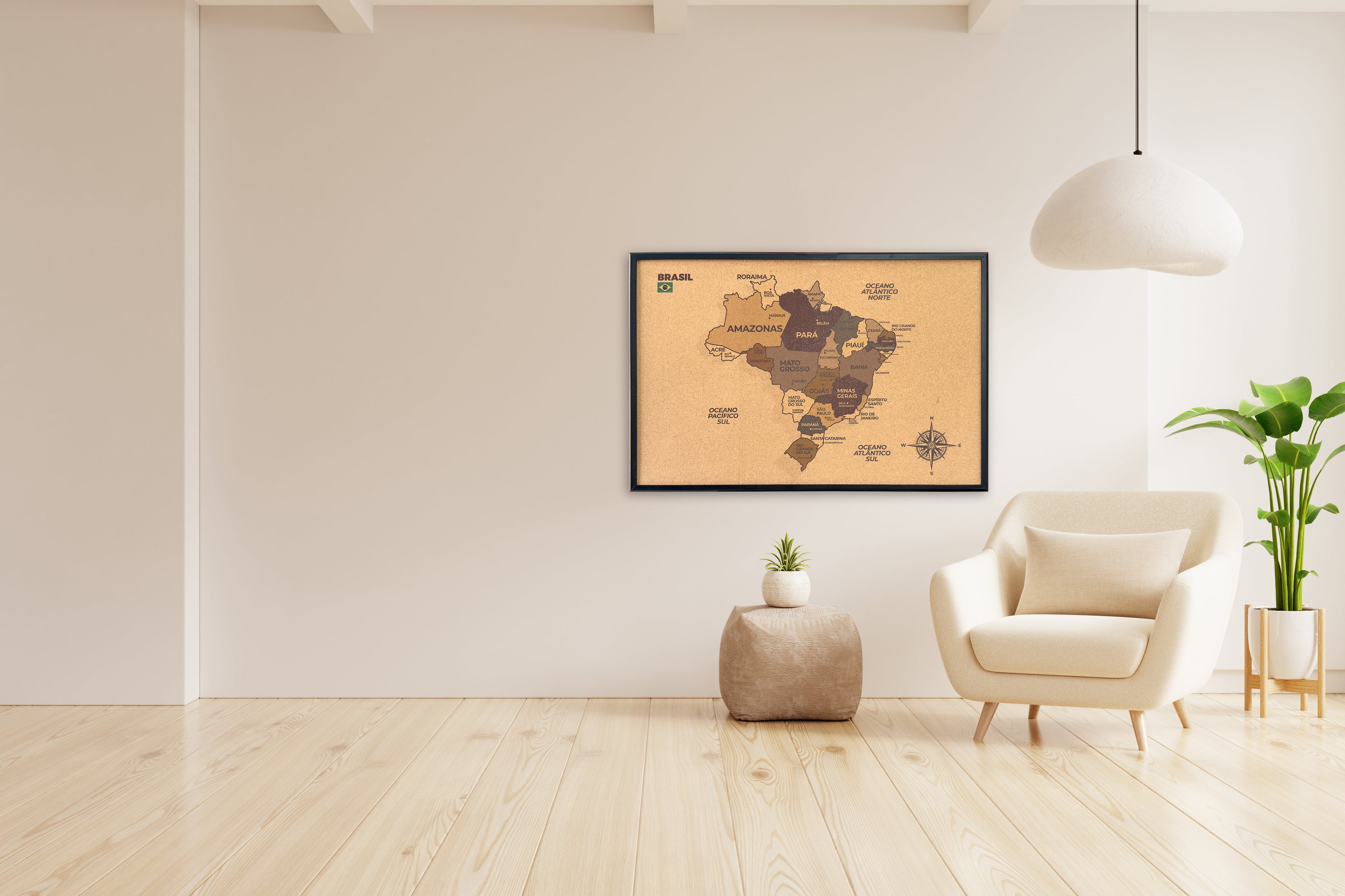 Quadros Mapas Cortiça