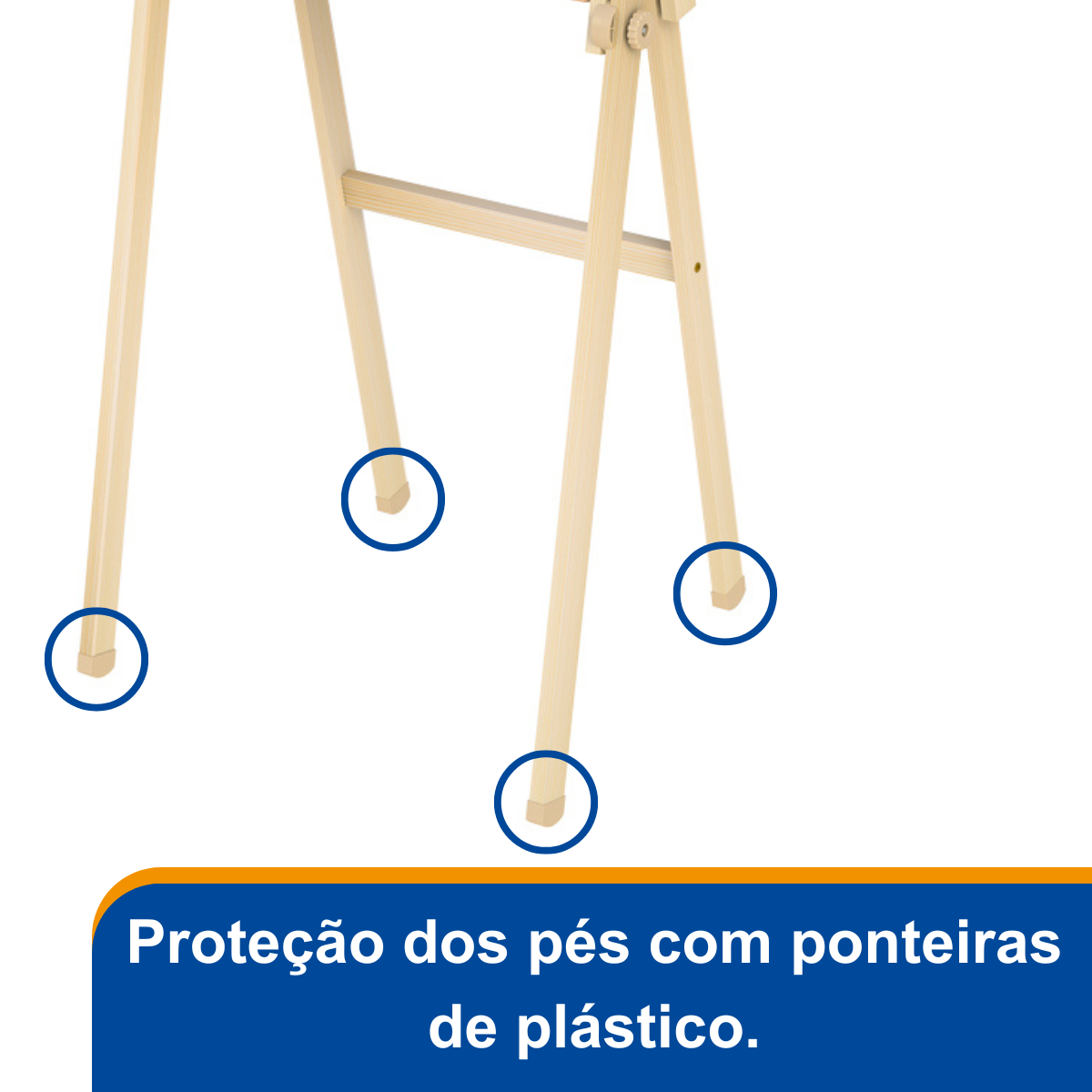 Flip Chart Lousa Quadro Branco Dobrável MDF Carvalho