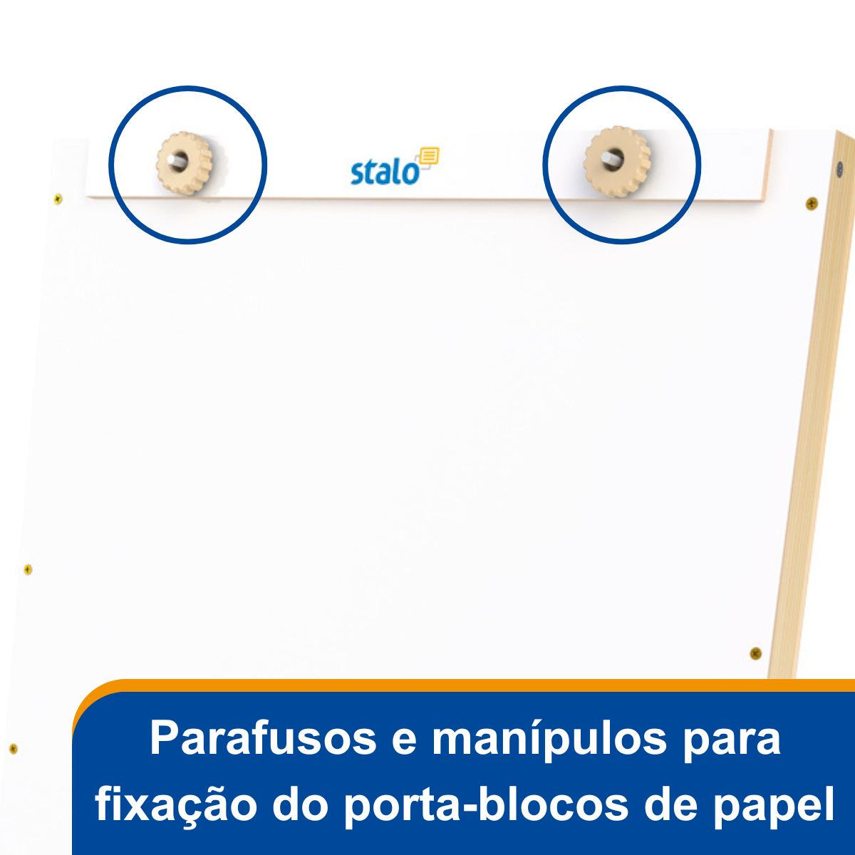 Flip Chart Lousa Quadro Branco Dobrável MDF Carvalho