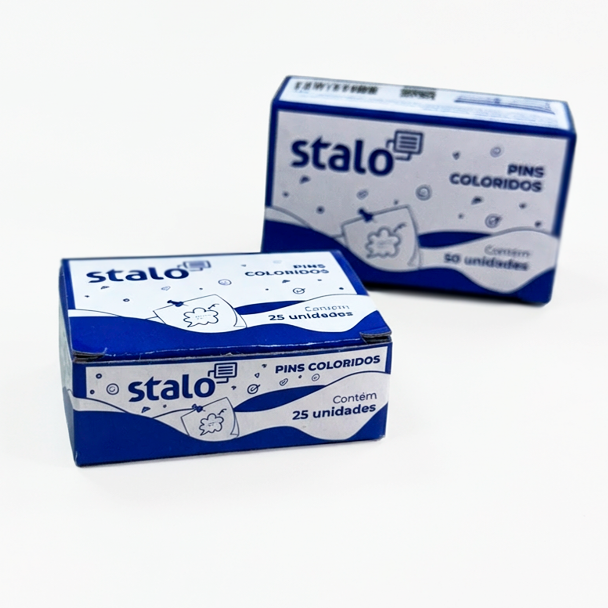 Kit 50 Alfinetes para Quadro de Avisos Feltro ou Cortiça