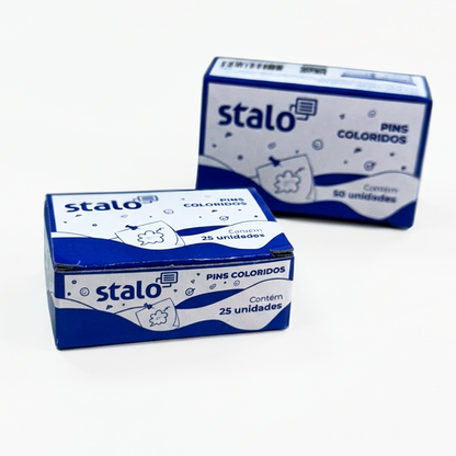 Kit 50 Alfinetes para Quadro de Avisos Feltro ou Cortiça