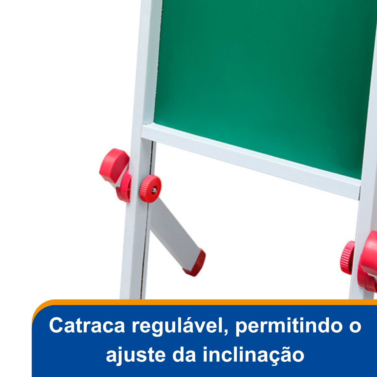 Lousa Quadro Verde Cavalete Infantil Articulado + Giz Colorido e Apagador