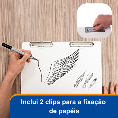Prancheta para Desenho A4 com Clip